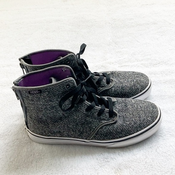 Like New Gray Vans Missy High Top Sneakers, size 6 - Picture 4 of 9